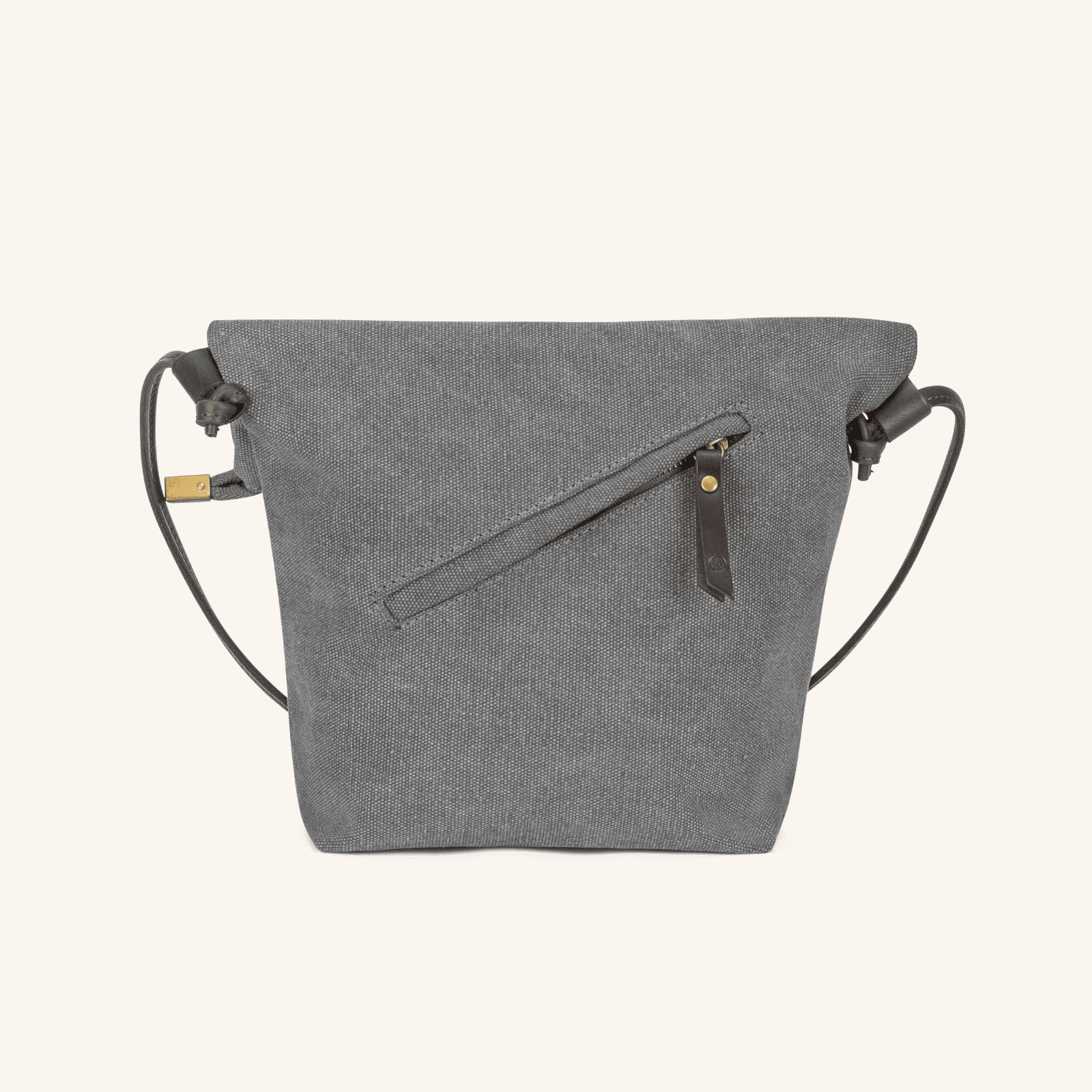 Nordlicht Smilla XS Umhängetasche Grau Leder Canvas
