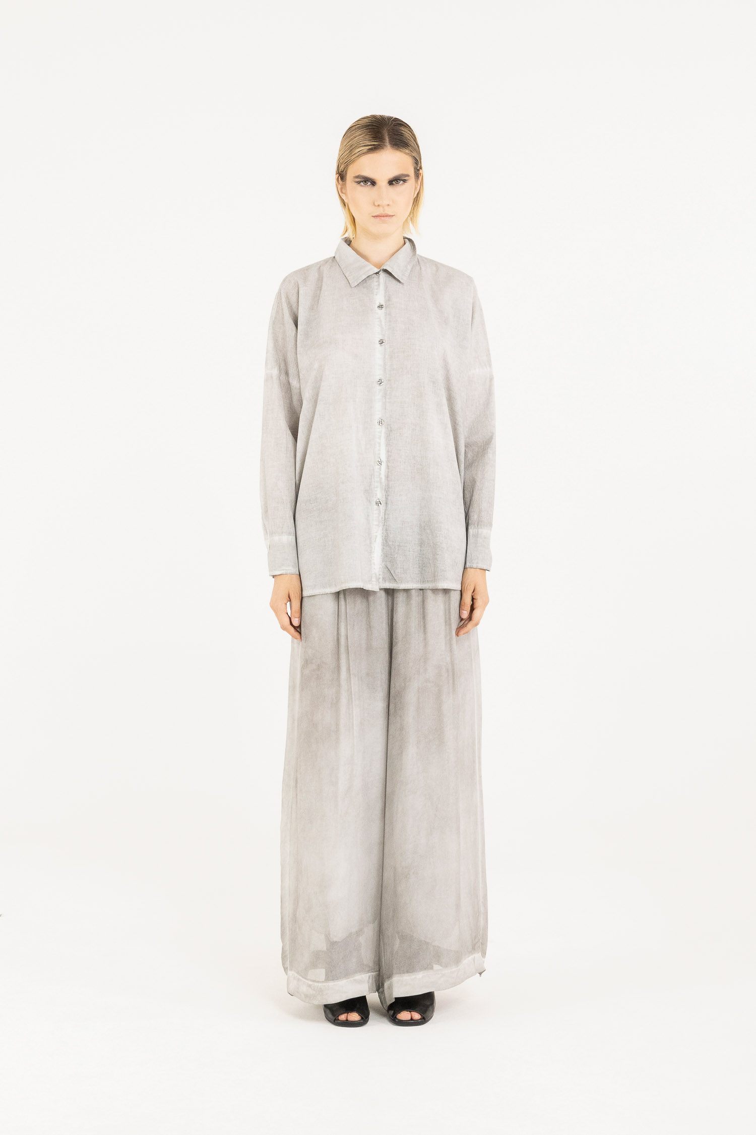 Sanctamuerte Camicie Camicia Over Boxy Bluse Baumwollmusselin