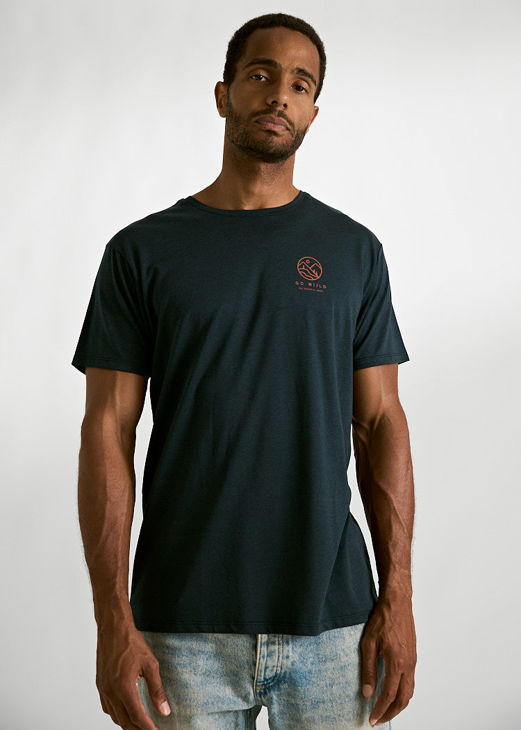 Wijld Alex Go Wijld Circle T-Shirt Herren Motiv Holz