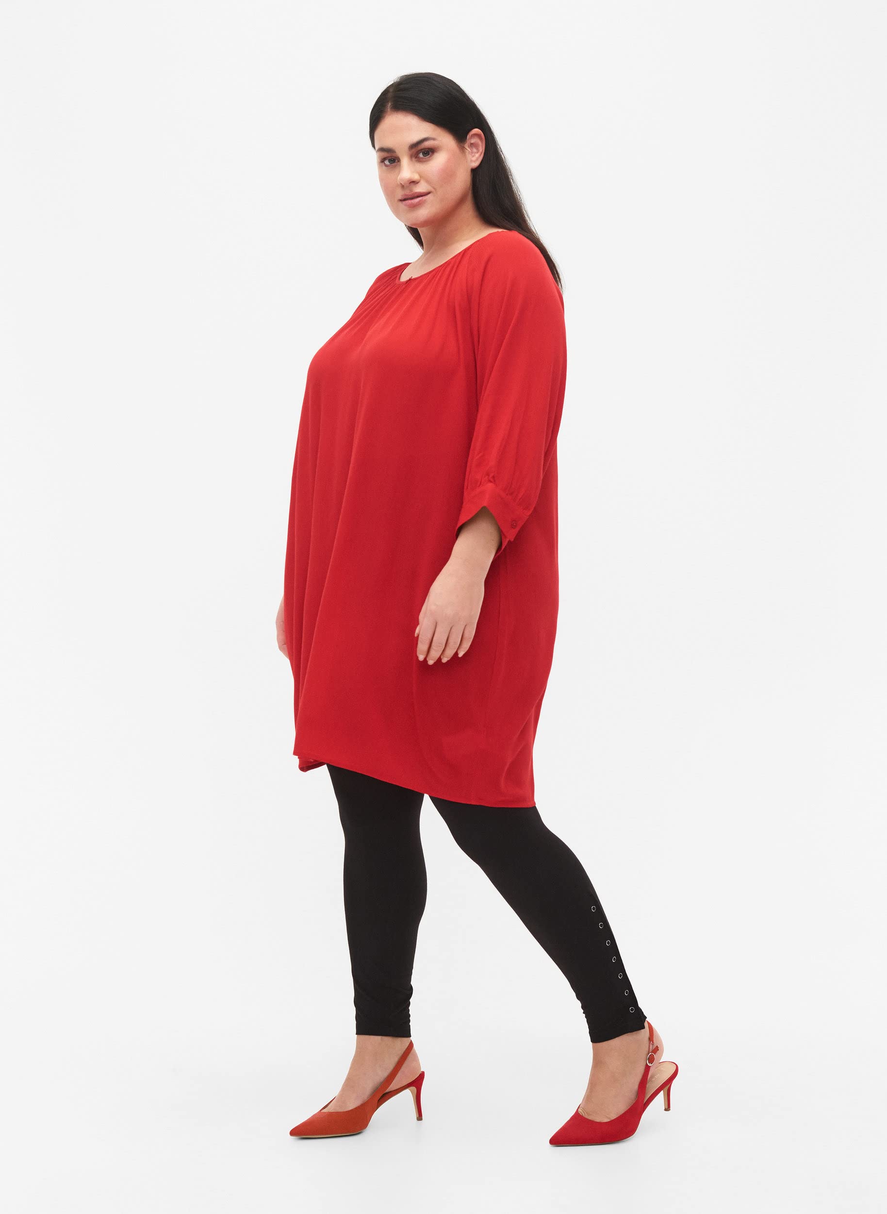 Zizzi Leggings Viskose Druckknöpfe Große Größen