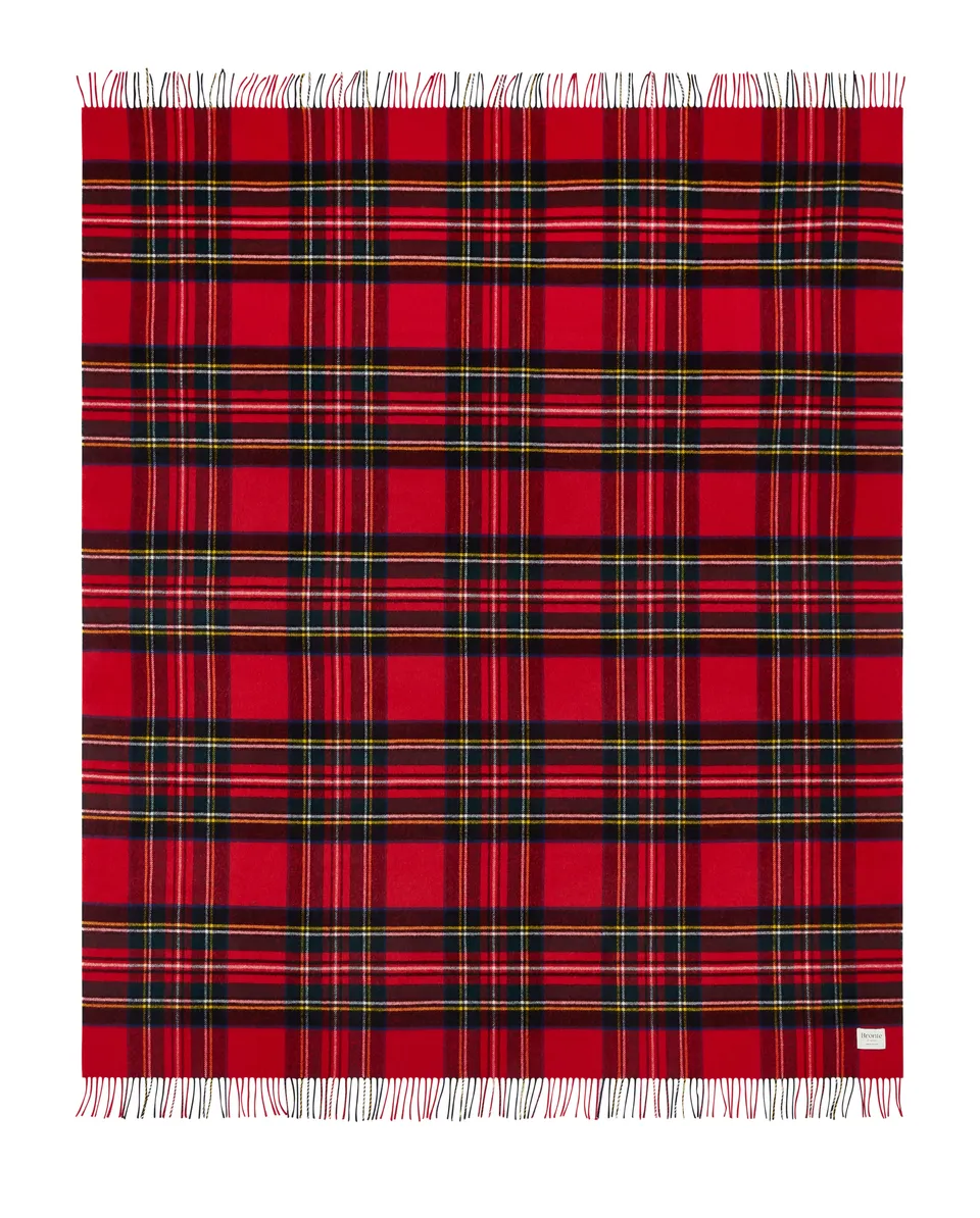 Peregrine Accessories Abraham Moon Wool Blanket Wolldecke Navy Red Check