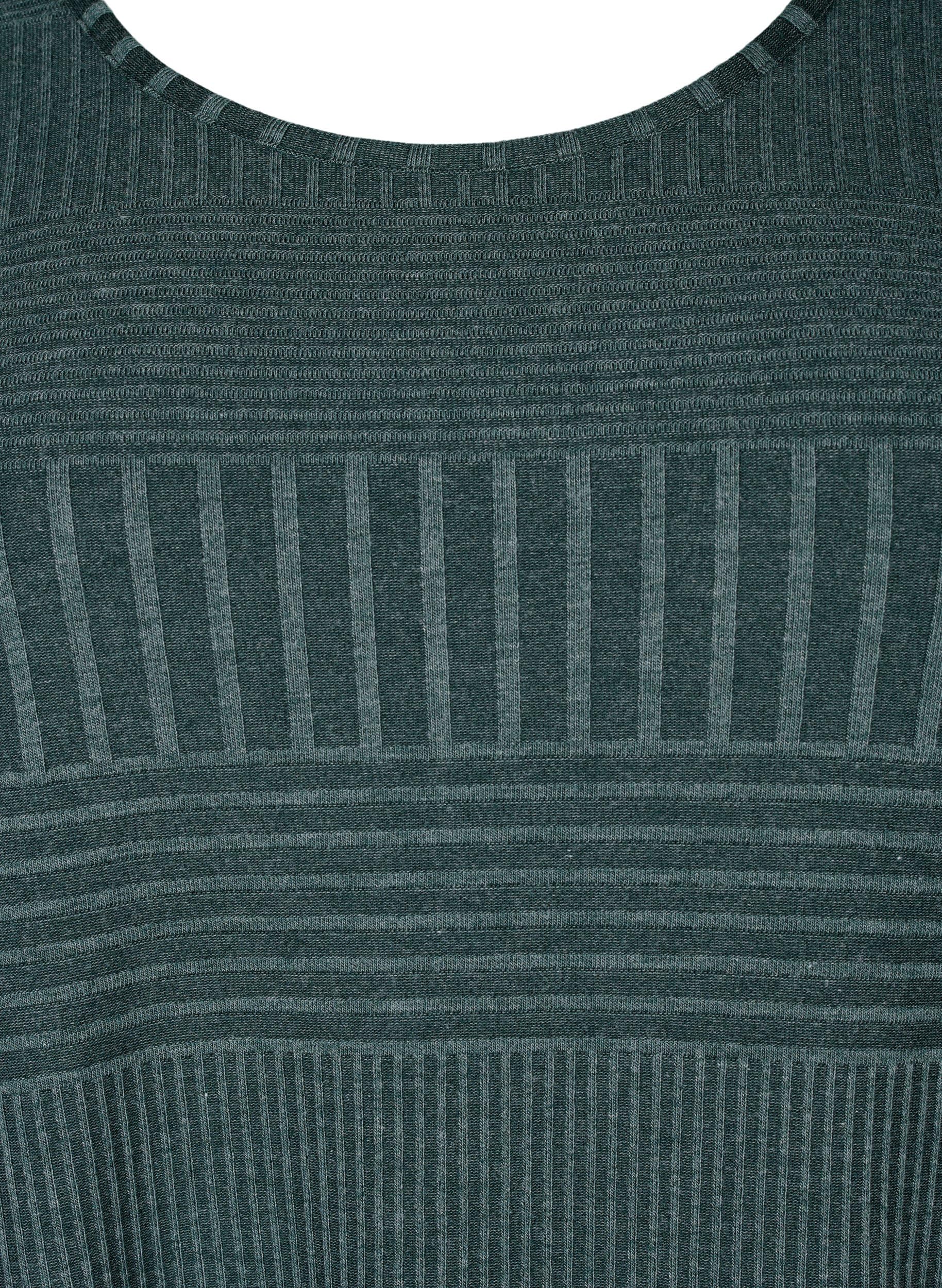 Zizzi Kleid 3/4-Arm Streifen große Größen 42-60