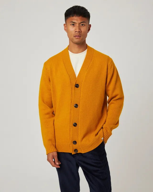 Peregrine Makers Cardigan Herren Honey L Merinowolle