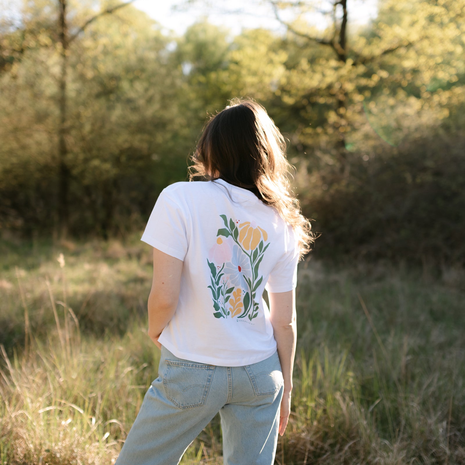 Nordlicht Britt Print T-Shirt Weiß Loose Fit