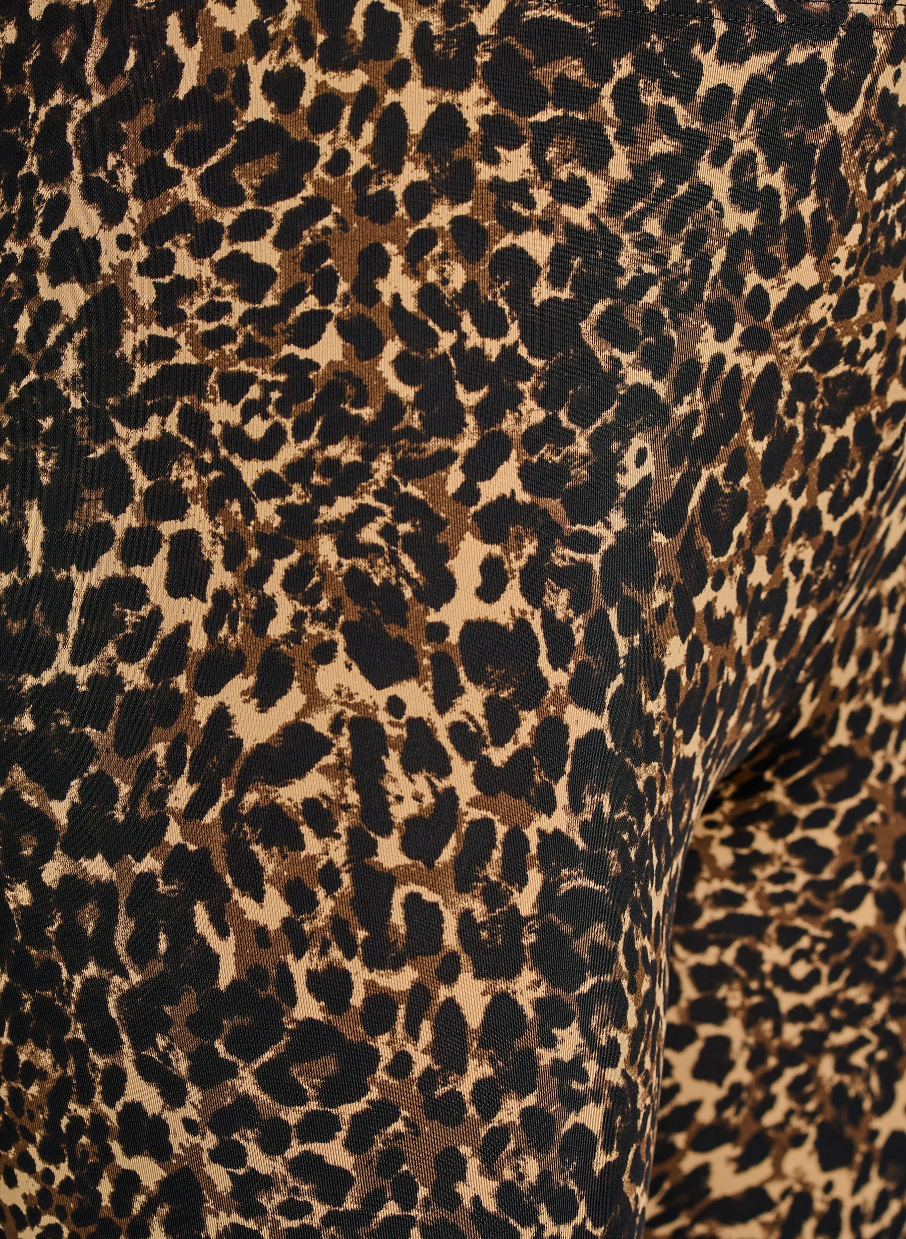 Zizzi 3/4 Leggings 2-Pack Schwarz Leo große Größen Damen