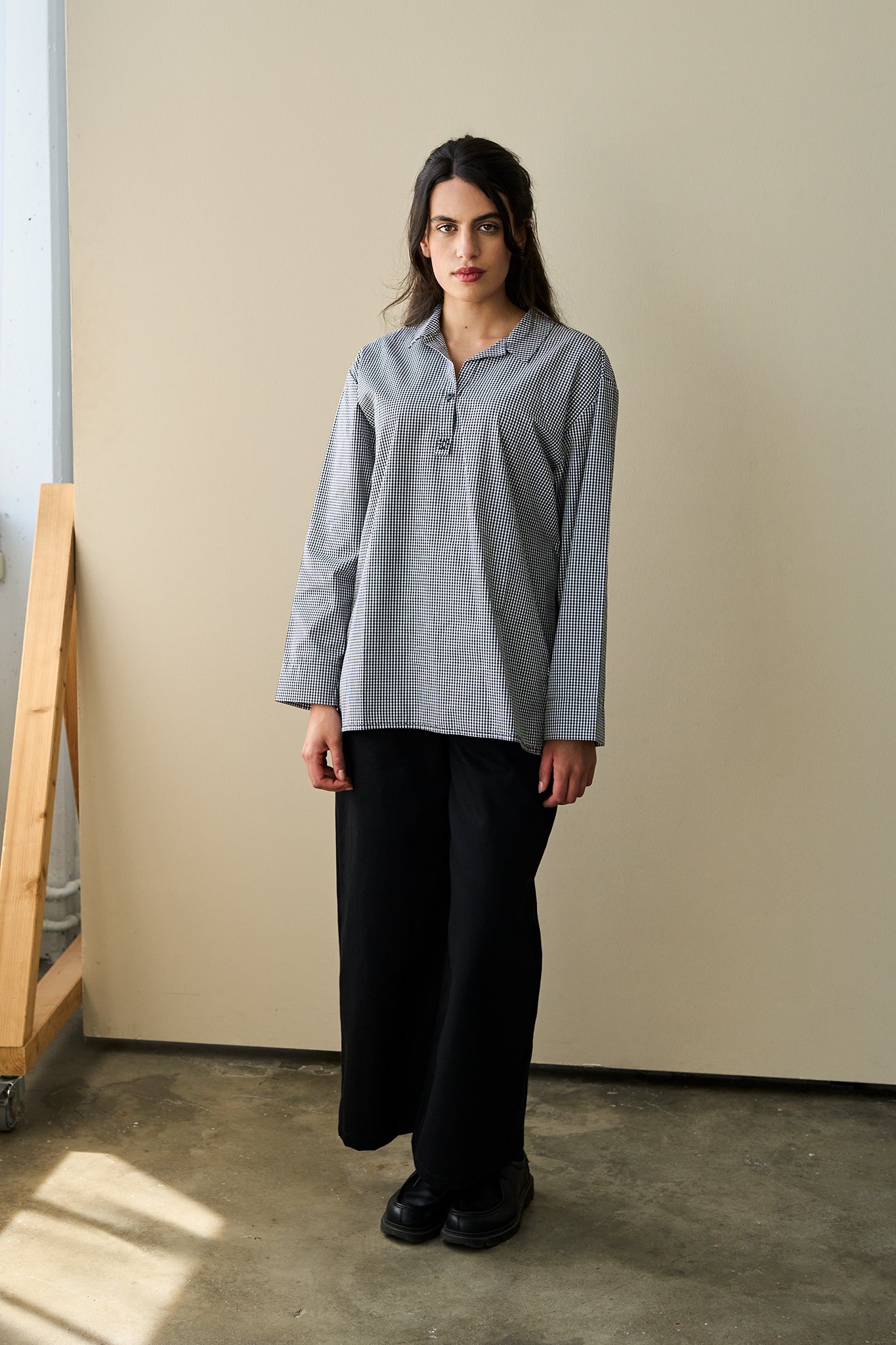 Christiane Strobel LILLI Bluse Vichy-Karo Bio-Baumwolle Gr. S