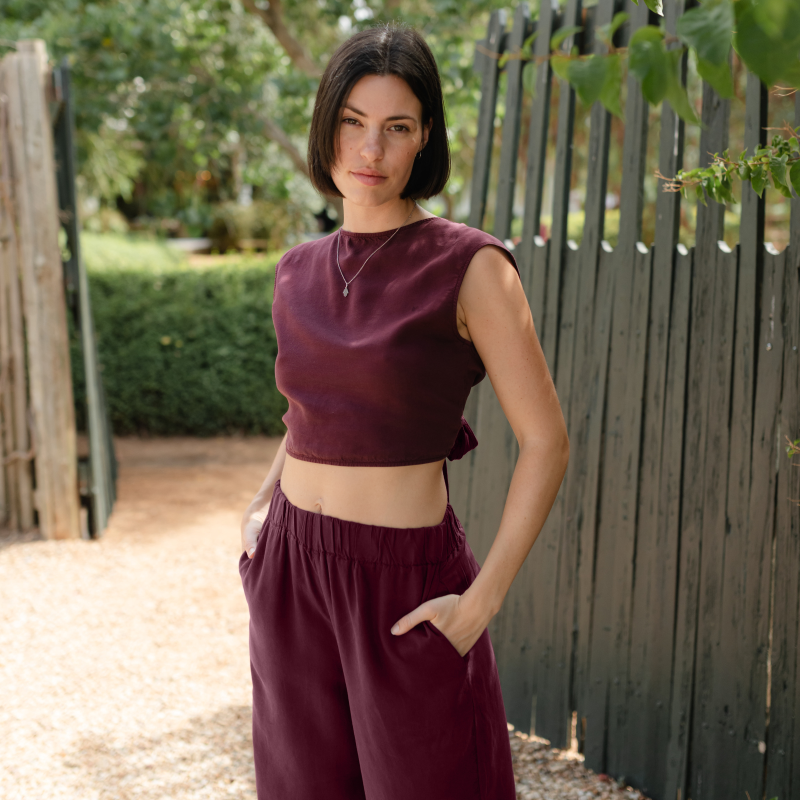 NORDLICHT Nele Knoten Top Rot Tencel