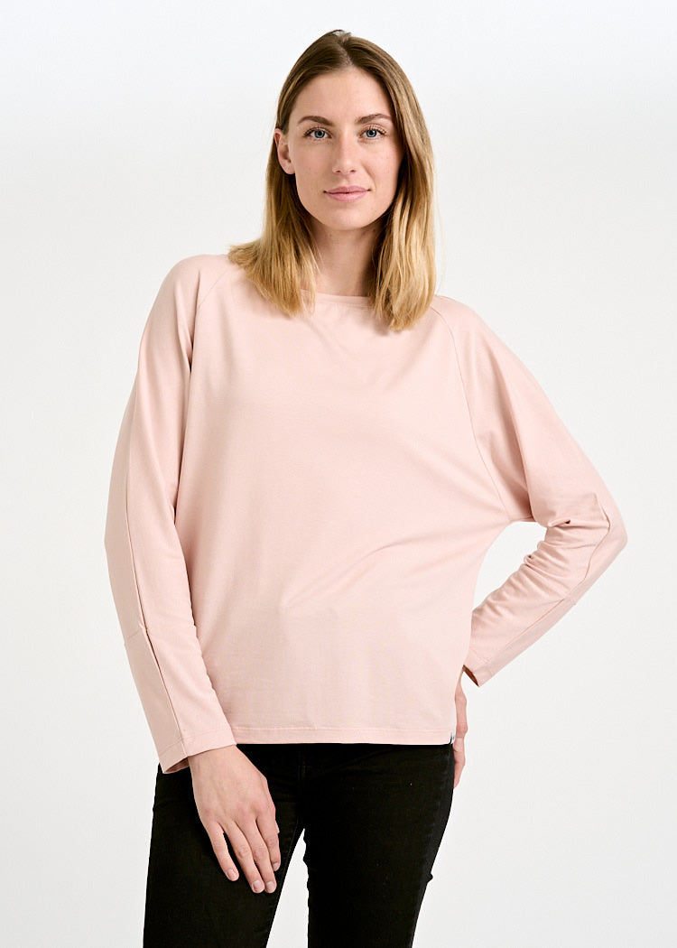Wijld Alice Langarmshirt Smoked Rose Fledermausärmel