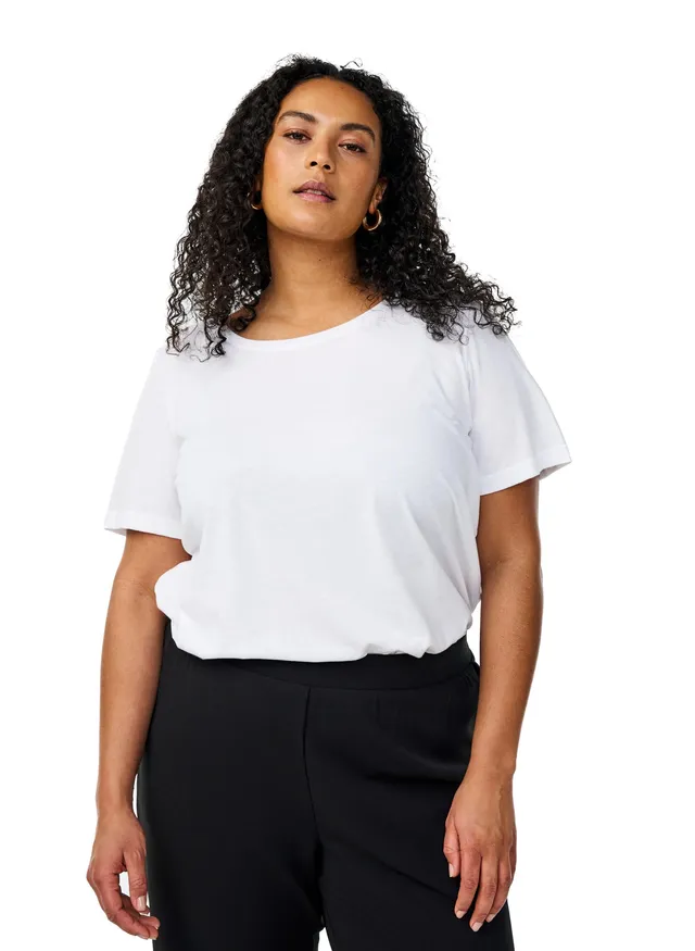Zizzi Flash T-Shirt 2er-Pack Rundhals Normal