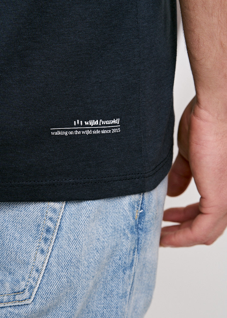 Wijld Alex Woodshirt T-Shirt Herren Peak Print Carbon