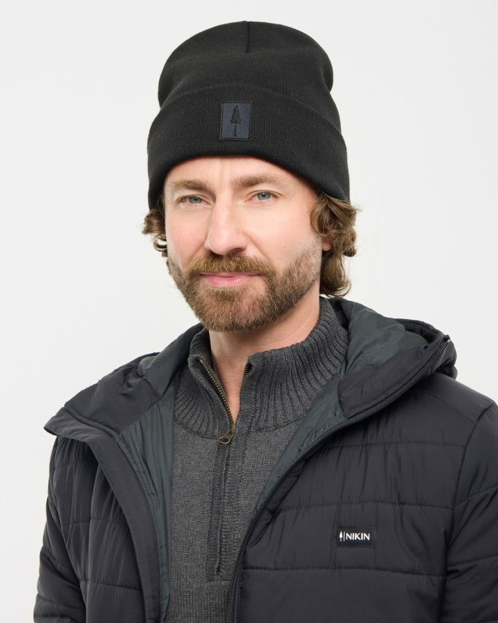 NIKIN Treeanie Classic Patch Beanie Black Baumwolle