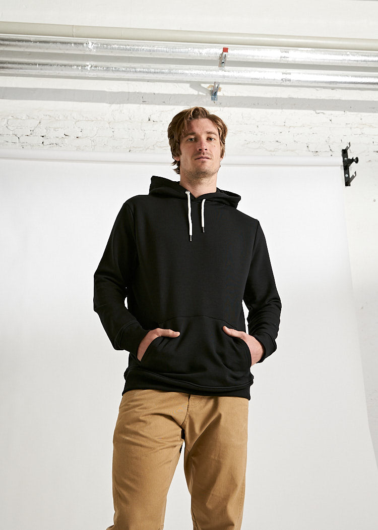 Wijld Andy Herren Hoodie Schwarz Bio-Baumwolle Gr. L