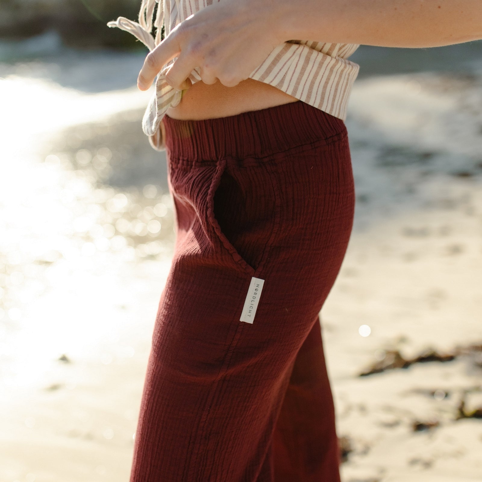 Nordlicht Leja Musselin Hose Damen locker Bio-Baumwolle