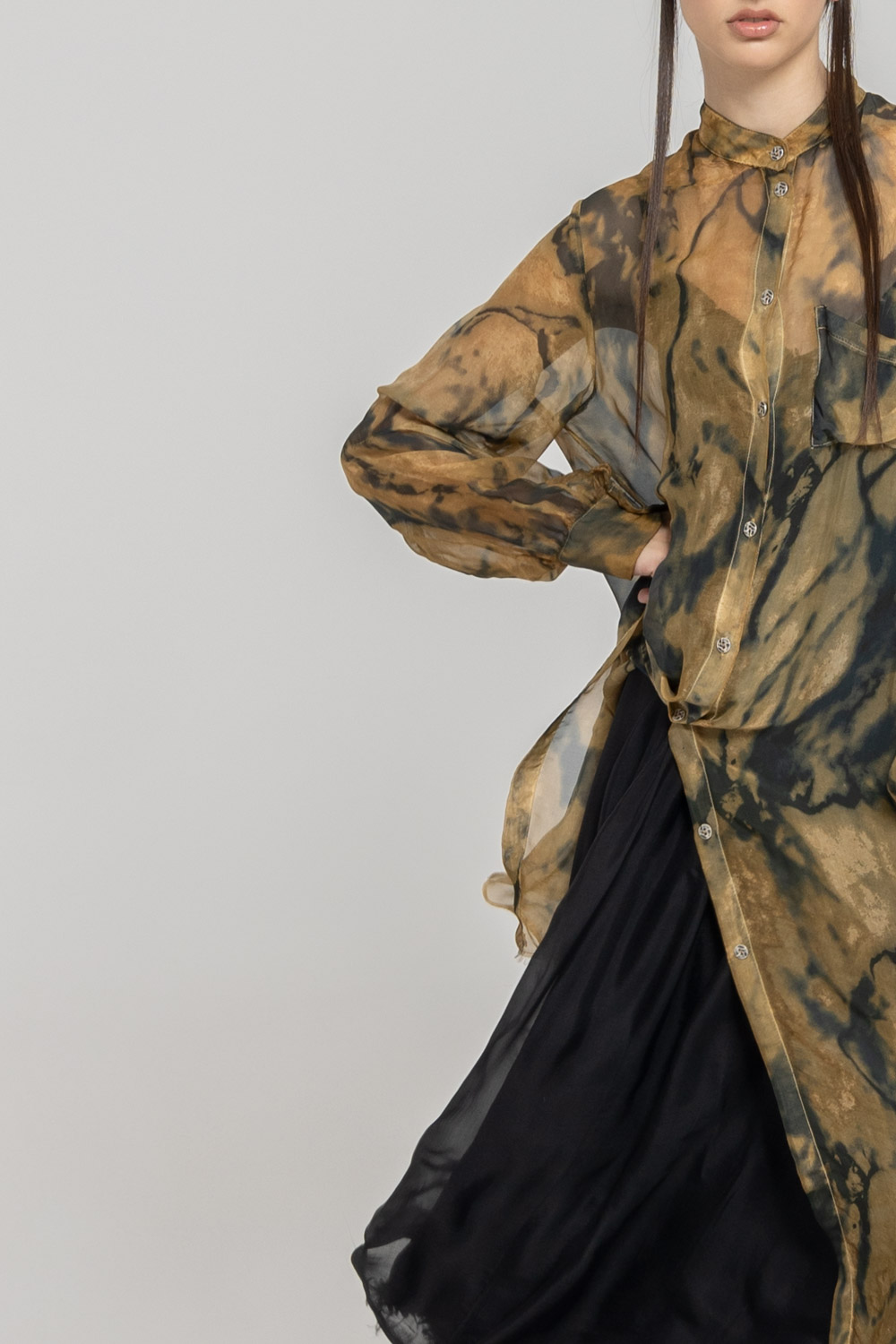 Sanctamuerte Abiti Chemisier Coreano Kleid Marble