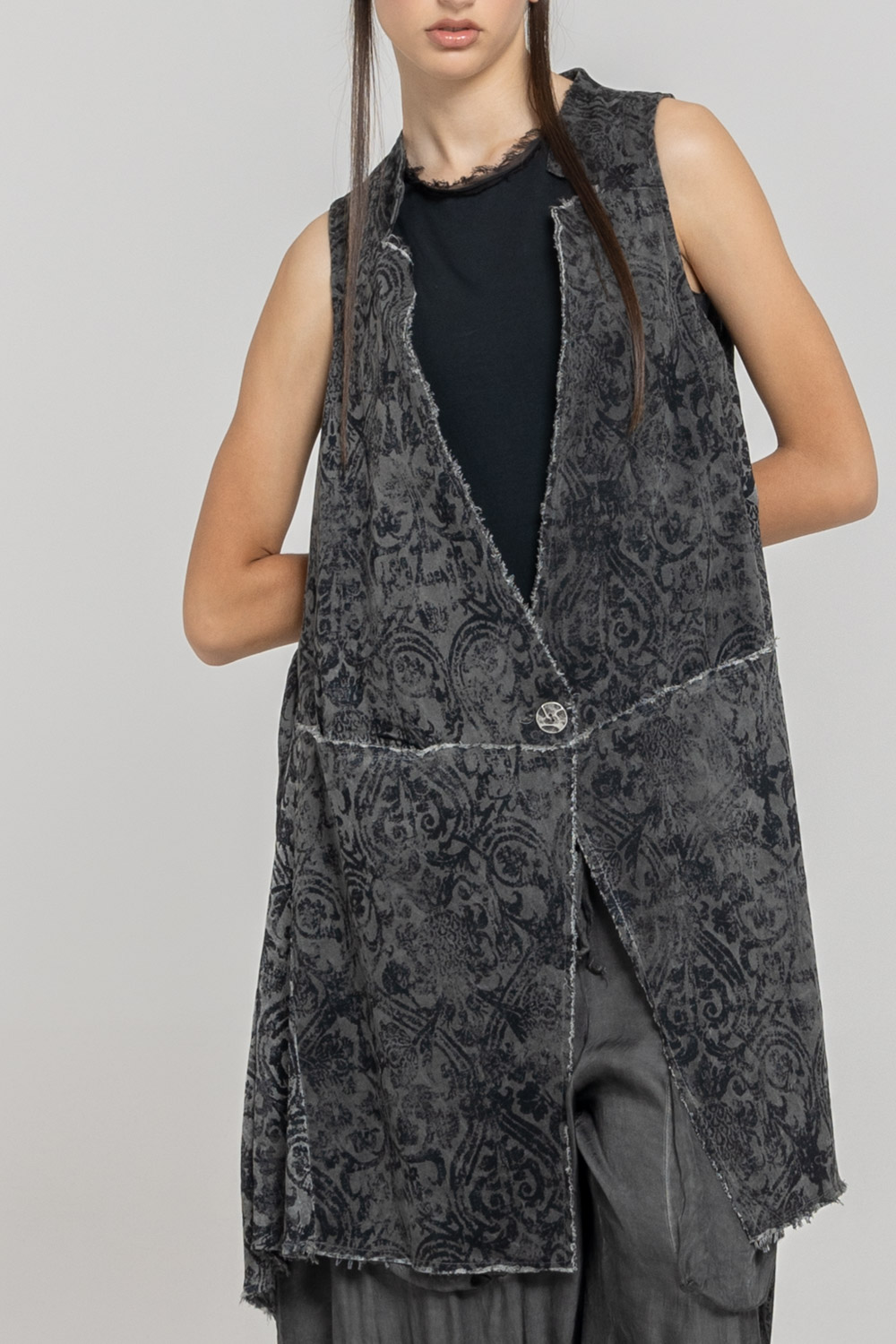 Sanctamuerte Capispalla Gilet Weste Baumwolle Tencel