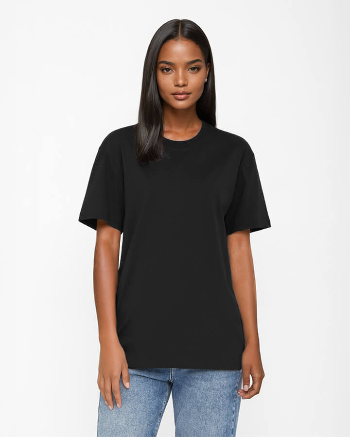 NIKIN TreeShirt Plain T-Shirt schwarz Bio-Baumwolle
