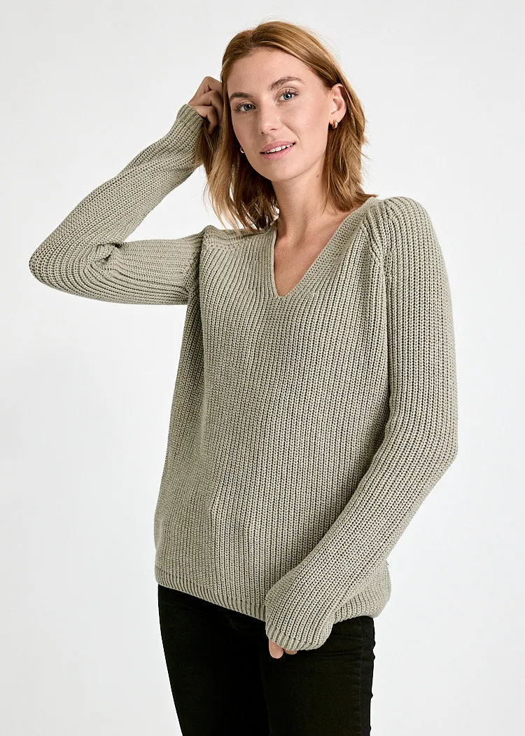 Wijld Mina Strickpullover Damen Sage Bio-Baumwolle
