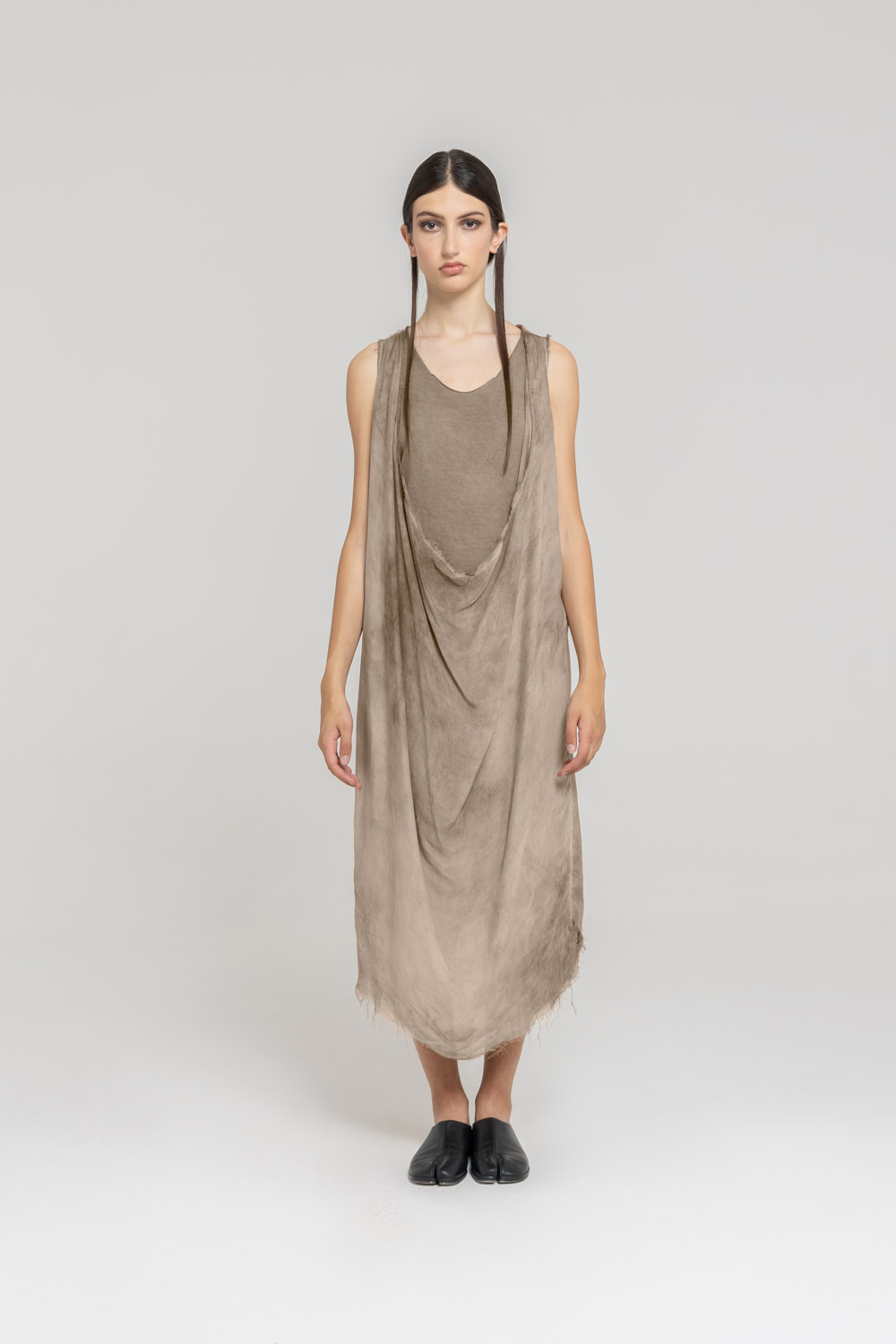 Sanctamuerte Abiti Jersey Kleid Baumwolle Lang