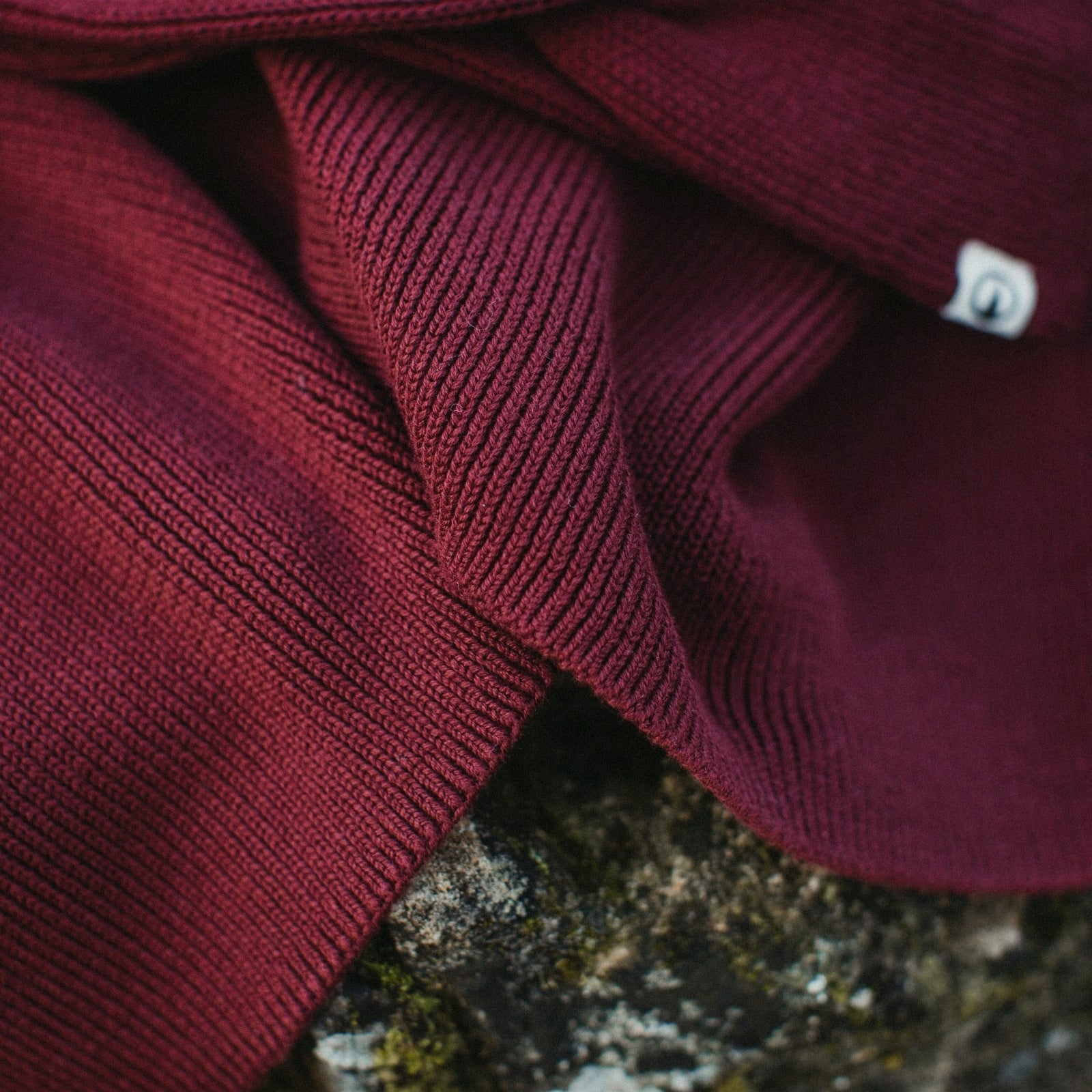 Nordlicht Meja Schal Bordeaux Rot Bio-Baumwolle