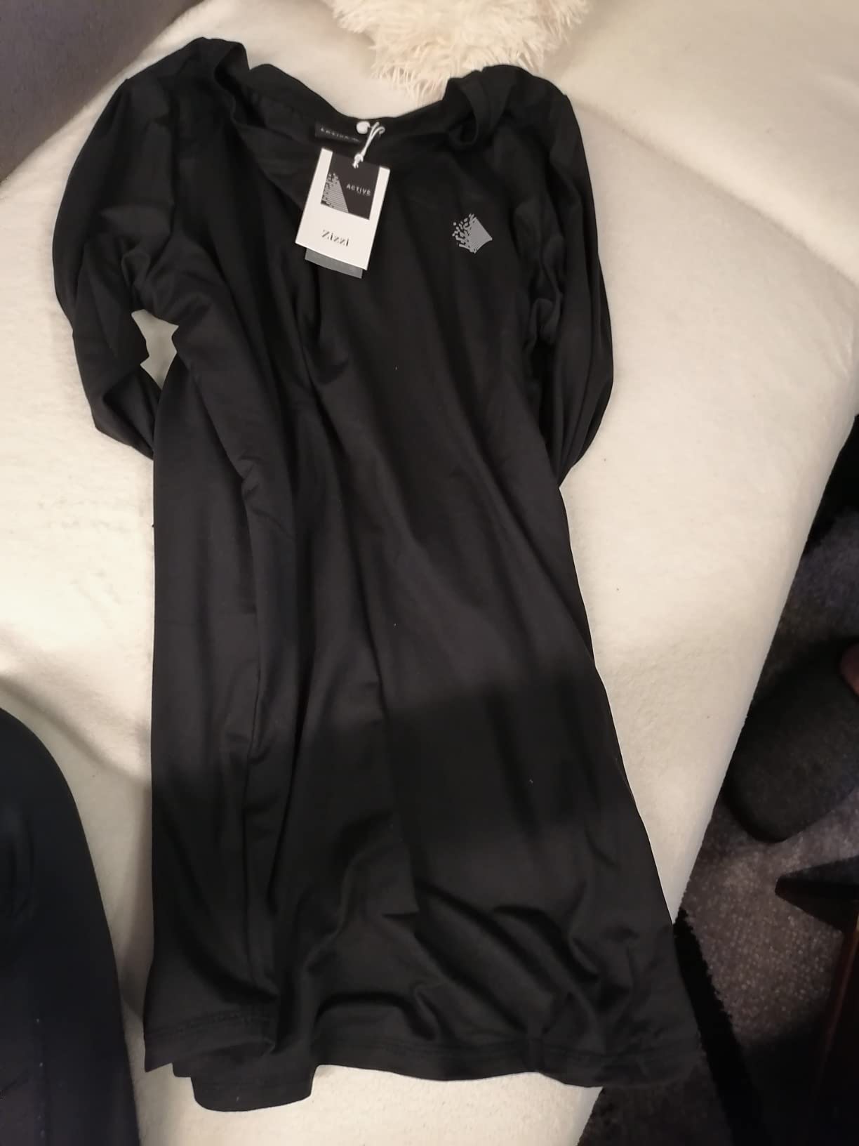 Zizzi Activewear Trainingstop 3/4 Ärmel Rundhals locker
