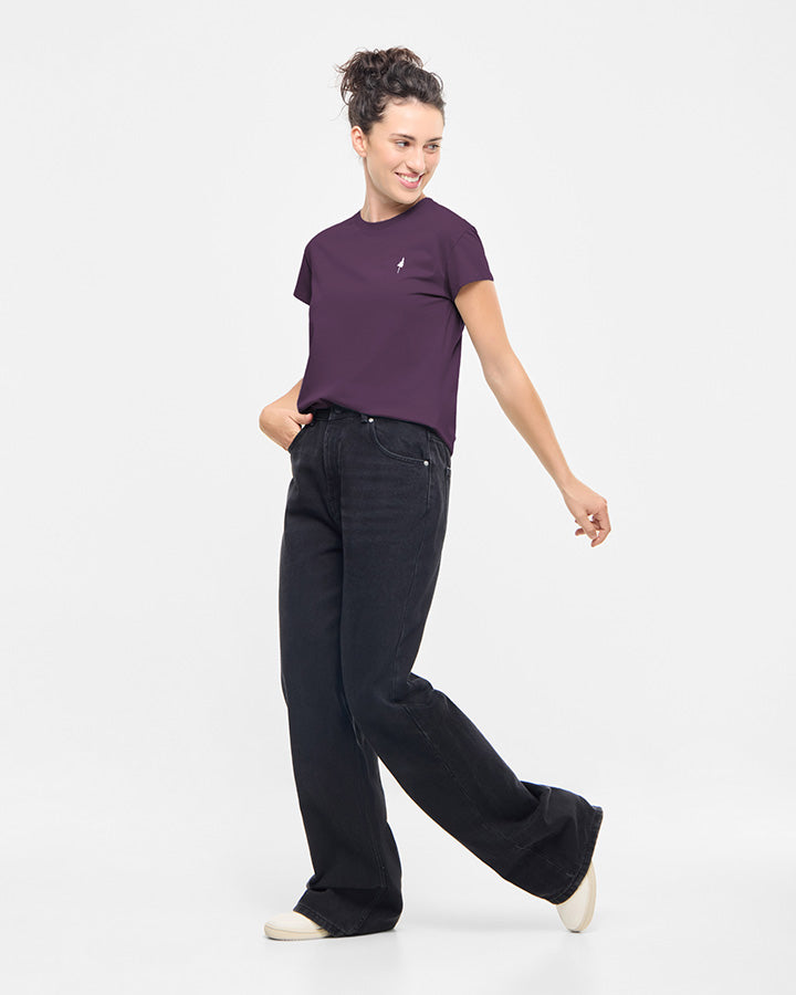 NIKIN TreeShirt Women T-Shirt Deep Purple Bio-Baumwolle