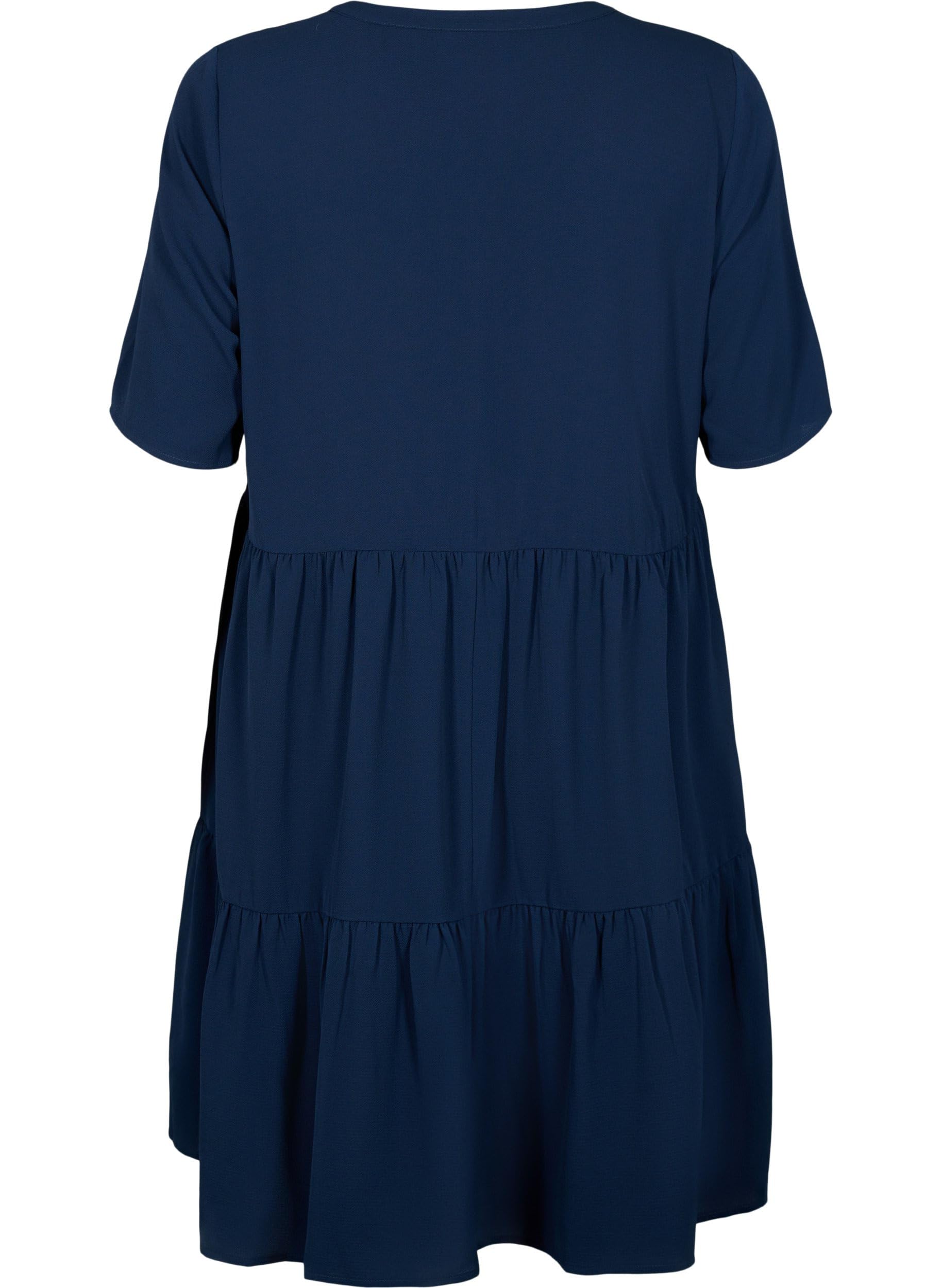 Zizzi Dresses Kleid Kurzarm V-Ausschnitt A-Linie Gr.42-60