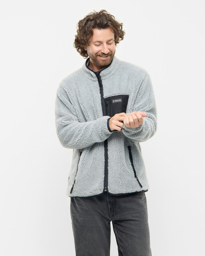 NIKIN TreeFleece Teddy Relaxed Jacket Teddyjacke Grey Mel