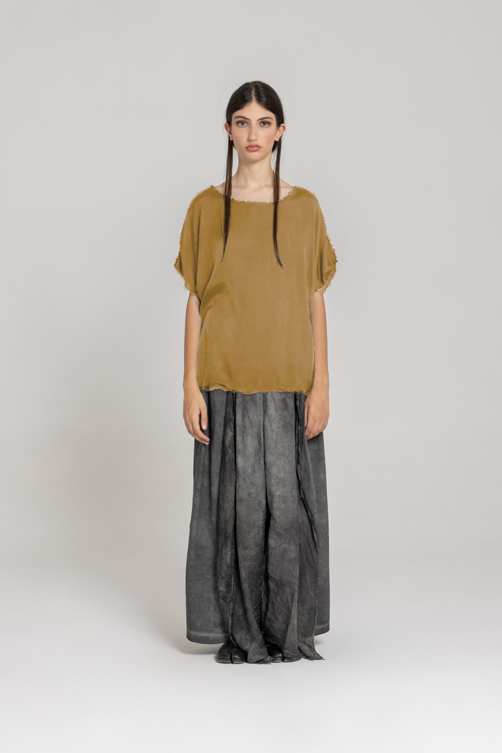 Sanctamuerte T-Shirt Over Girocollo Shirt Viskosesatin Kurzarm