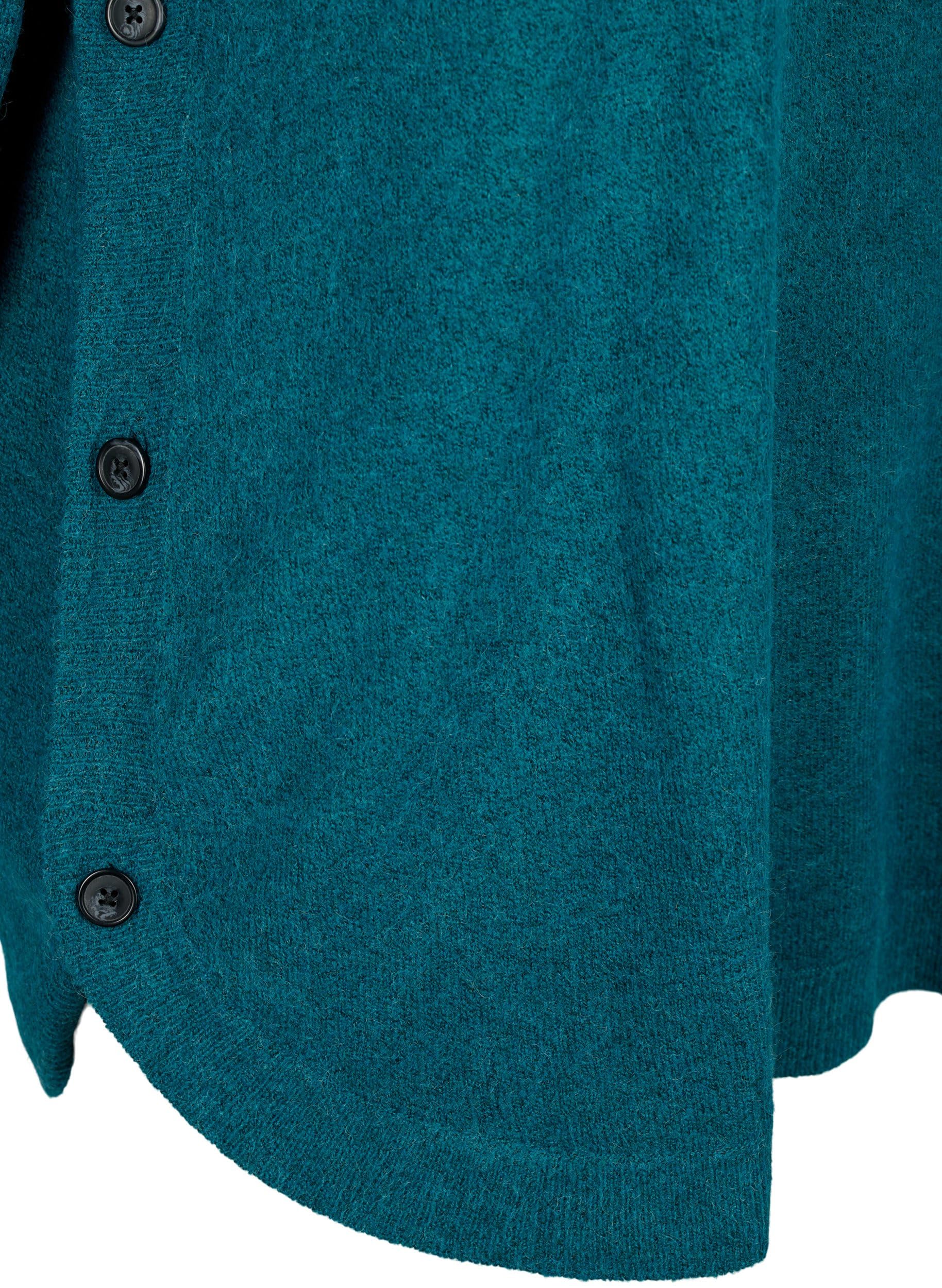 Zizzi Strickbluse Damen Rundhals Ripp Oversize