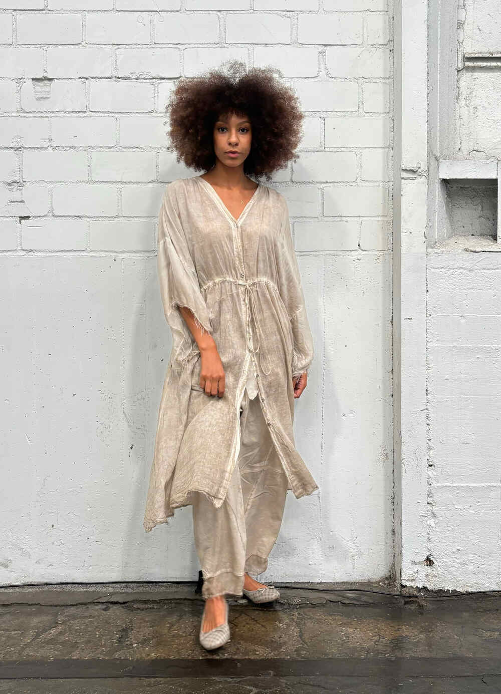Sanctamuerte Abiti Scollo V Kleid Langarm