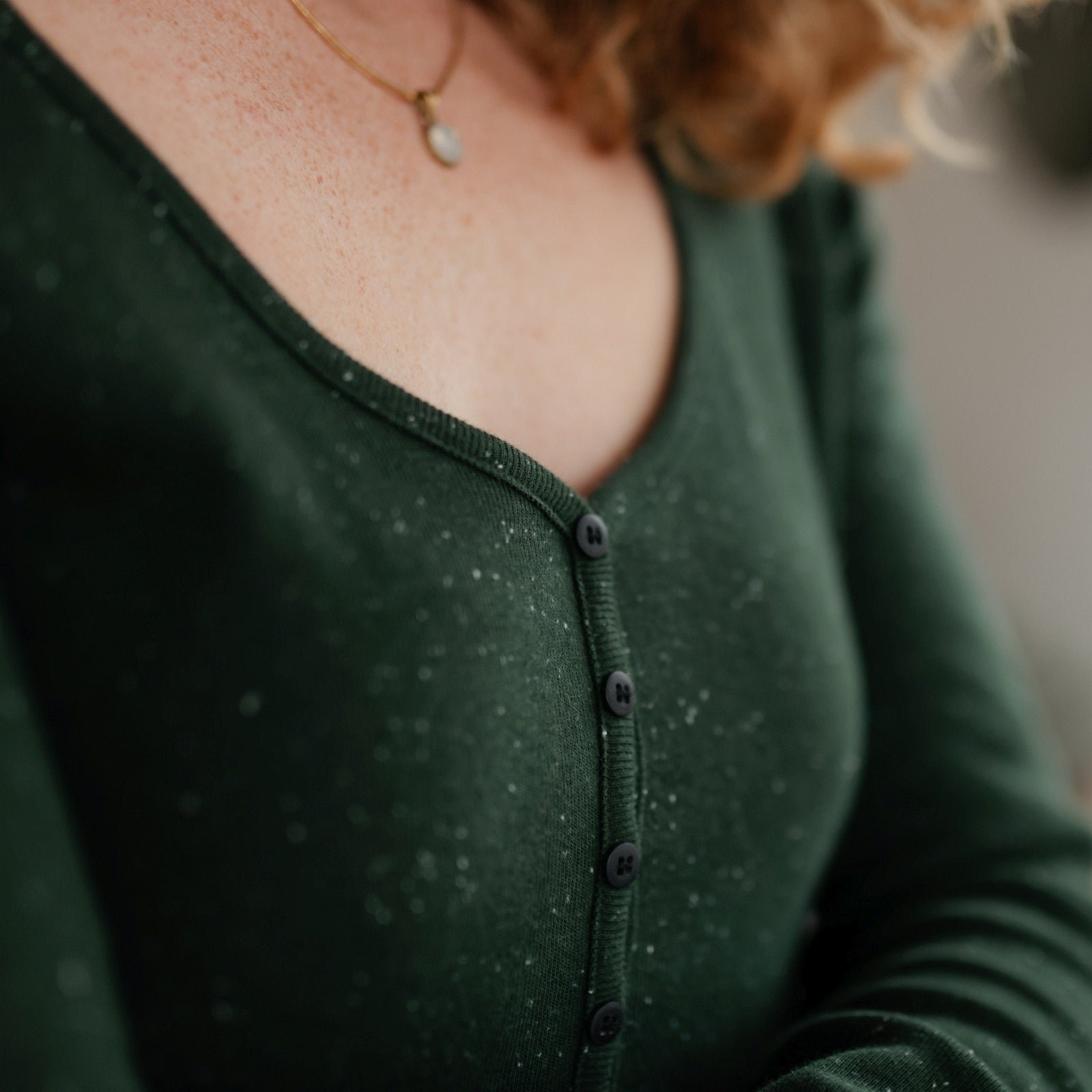 Nordlicht Hedda Rippshirt Longsleeve Gepunktet Bio