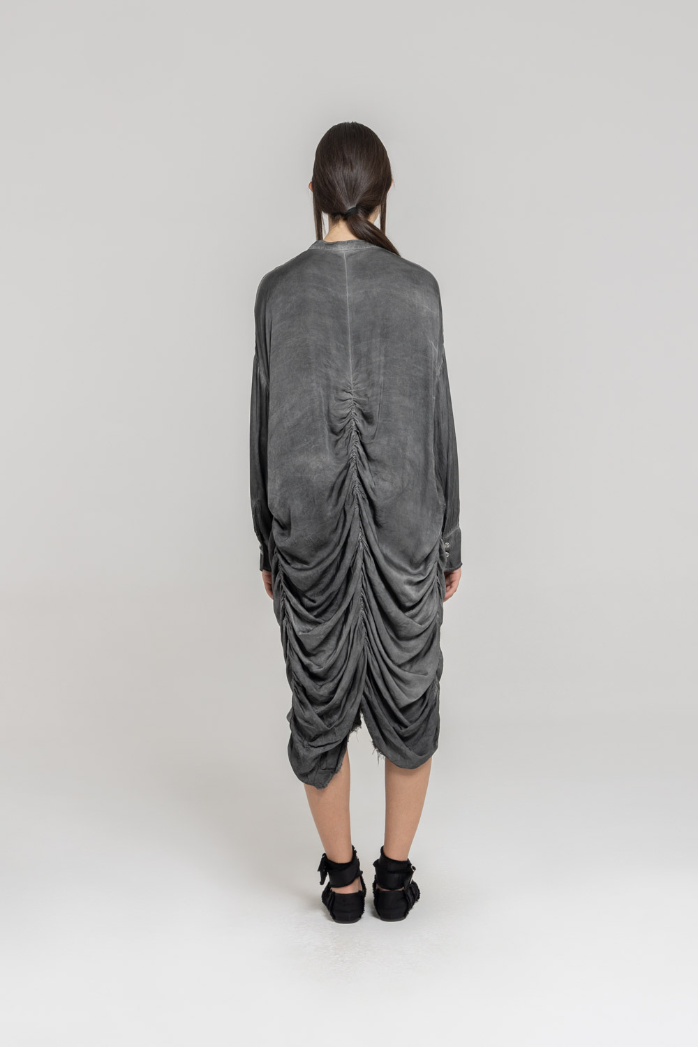 Sanctamuerte Abiti Chemisier in Raso Kleid Viskosesatin