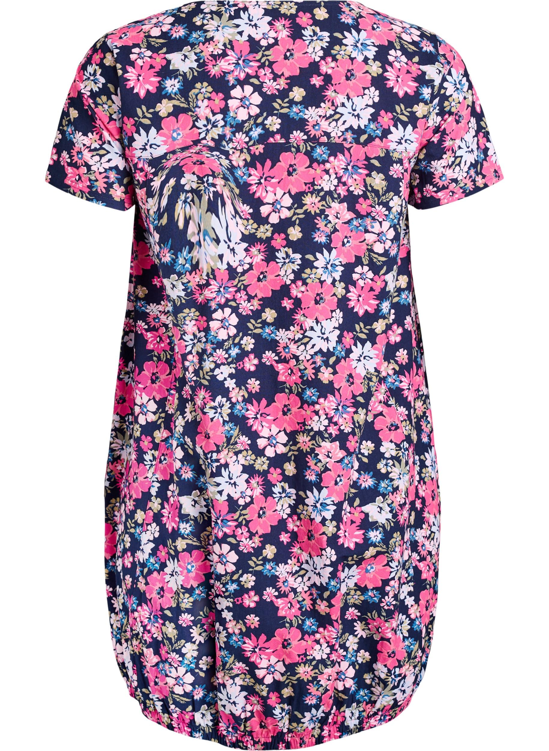 Zizzi Kleid Kurzarm Print Gr. 42-56 Große Größen Sommer