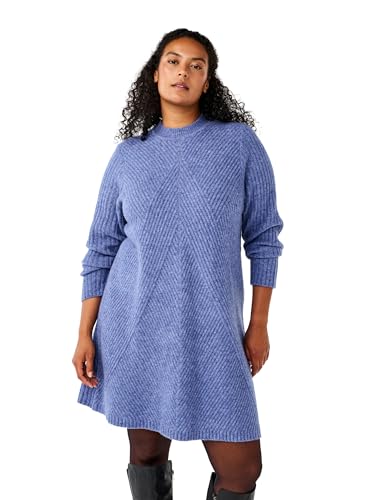 Zizzi Strickkleid Wolle Rundhals Langarm Große Größen 42-60