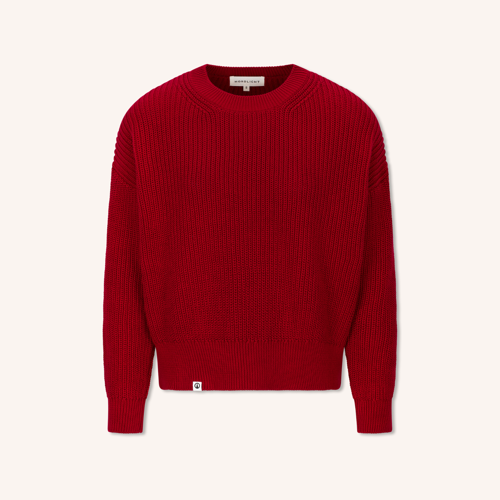 NORDLICHT Mara Grobstrick Pullover Rot Bio-Baumwolle