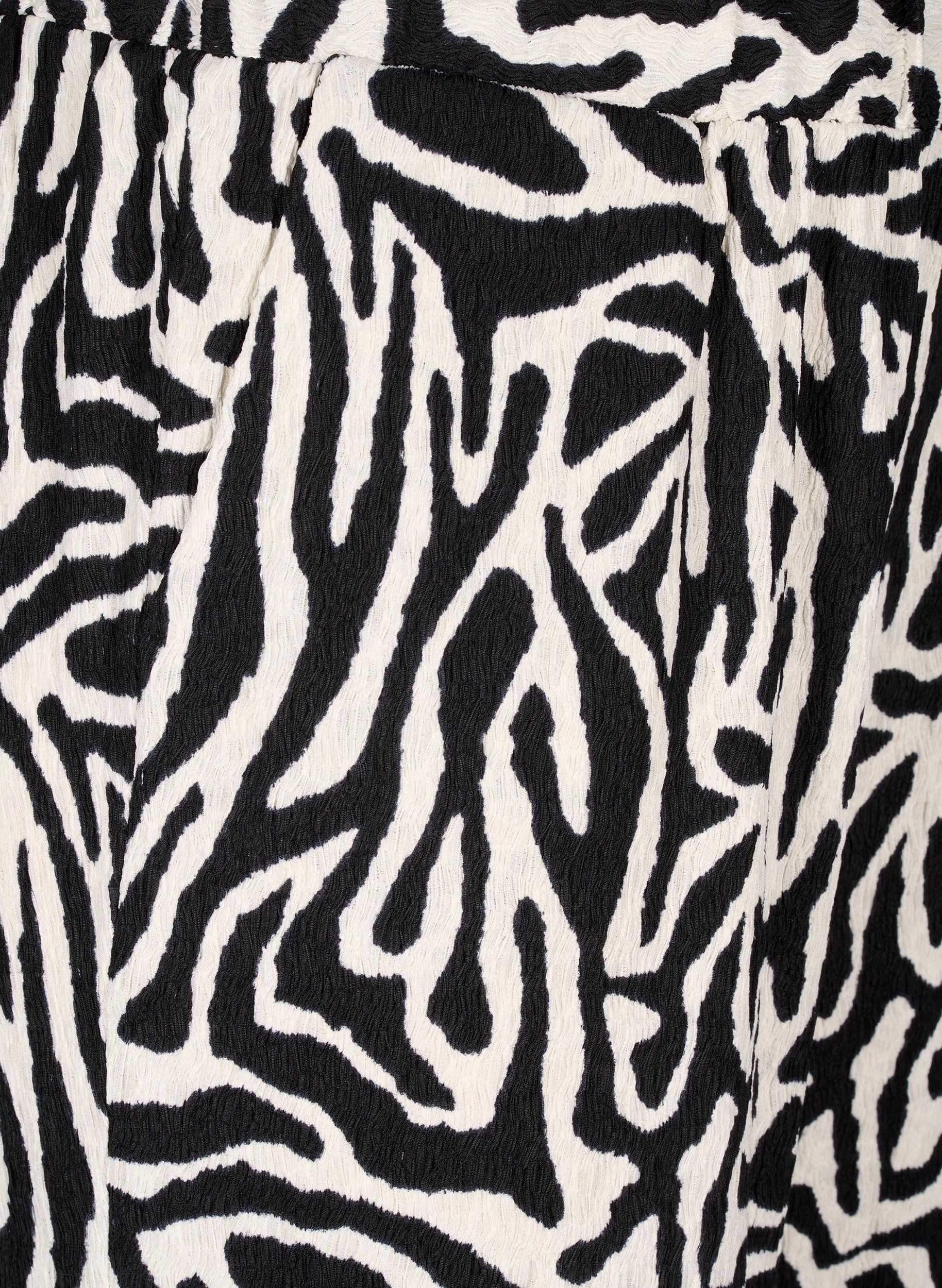 Zizzi Hose Zebraprint Große Größen mit Taschen