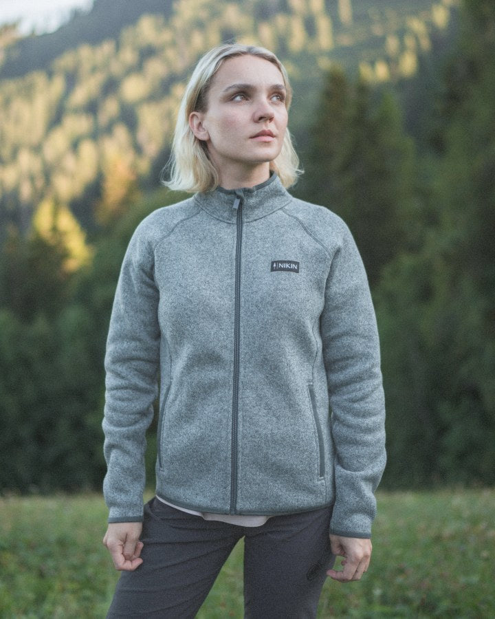 NIKIN TreeJacket Knitted Fleece Damenjacke Elemental Blue