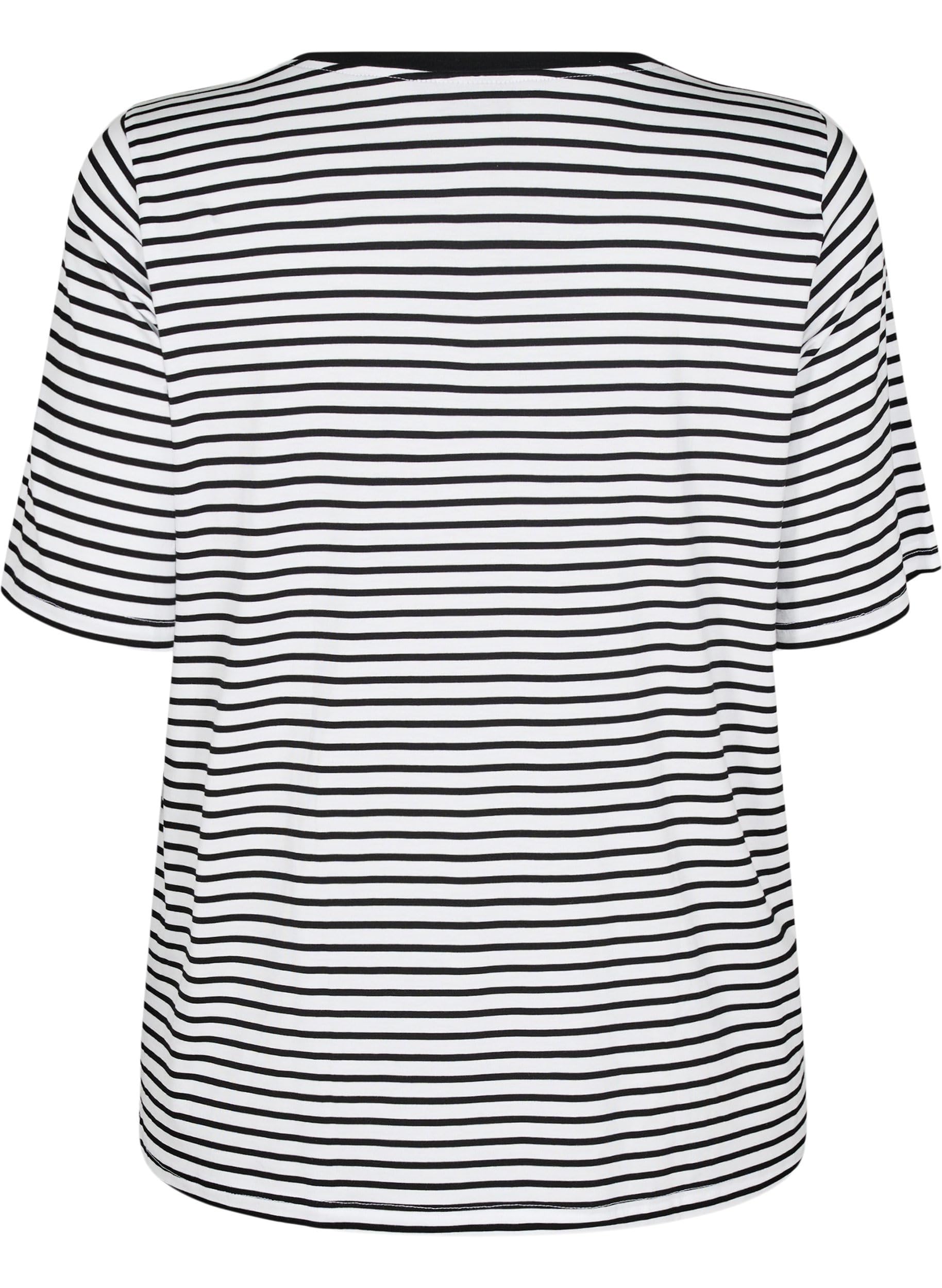 Zizzi T-Shirt Damen Rundhals Modal Print Große Größen