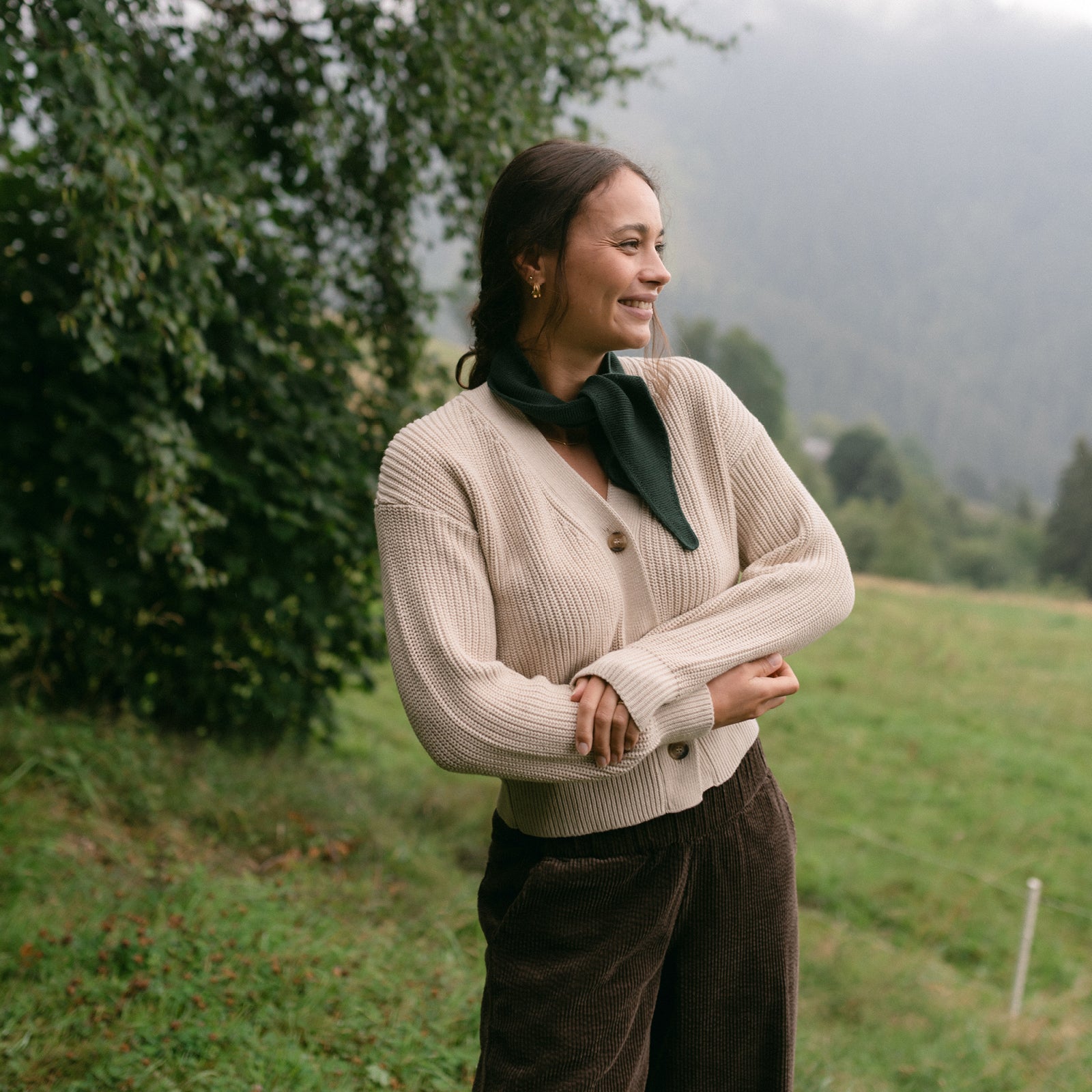 NORDLICHT Marla Strickjacke Natur Grobstrick Cardigan