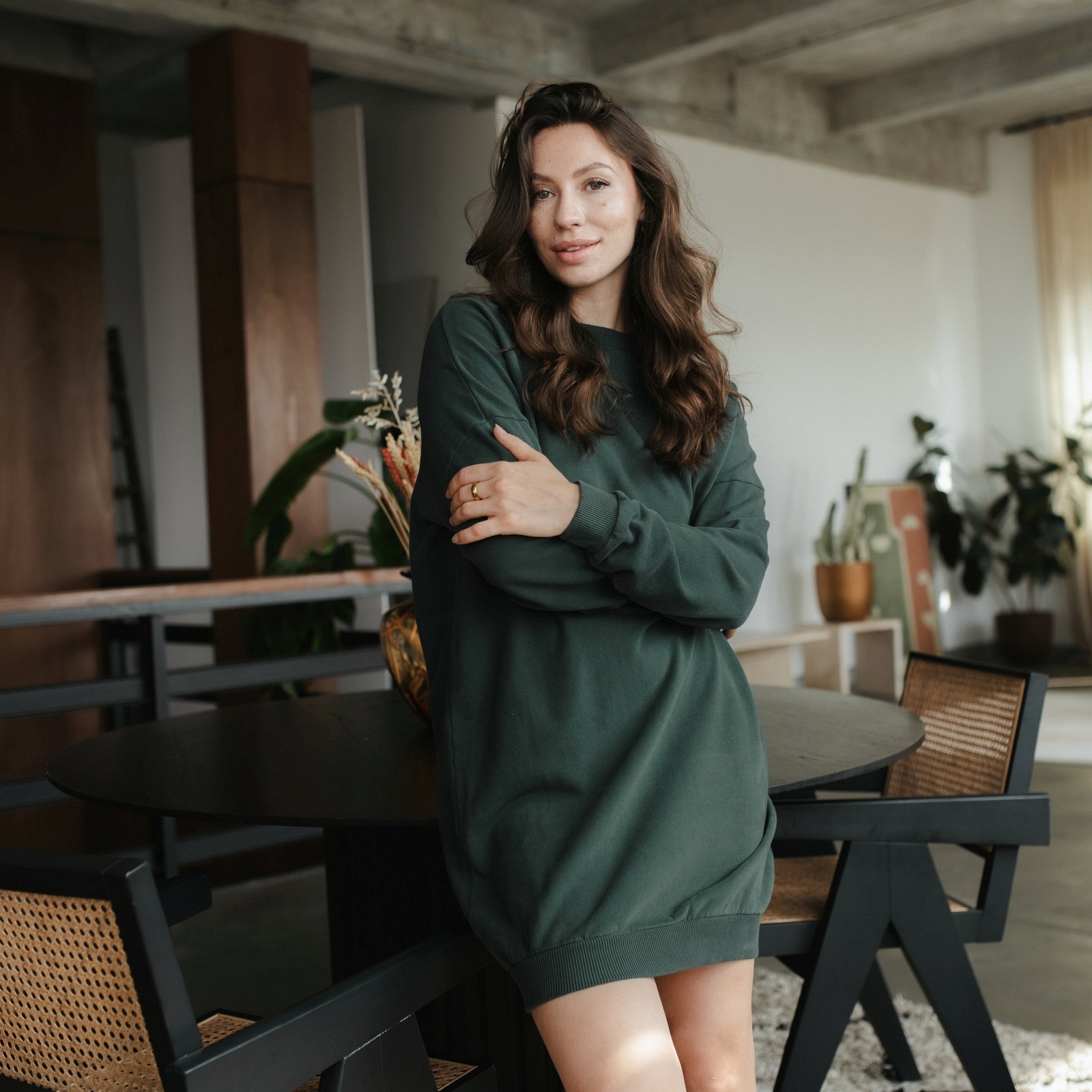 NORDLICHT Malin Sweat Kleid Bio-Baumwolle warm