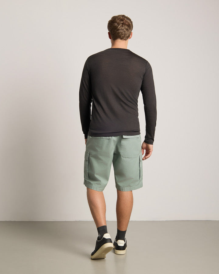 NIKIN TreeShirt Longsleeve Wool Slim Anthrazit Mel