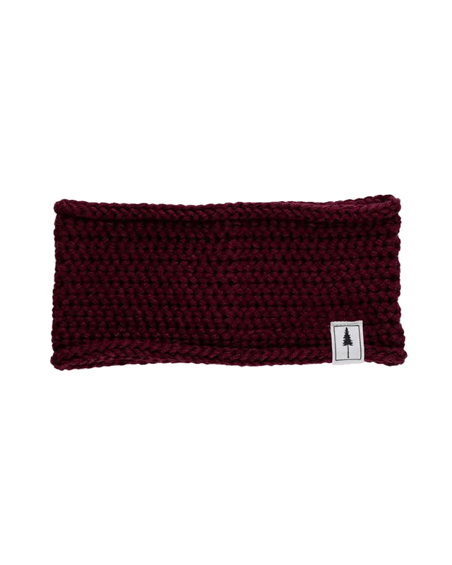 NIKIN TreeHeadband Knitted Fleece Stirnband Bordeaux One Size