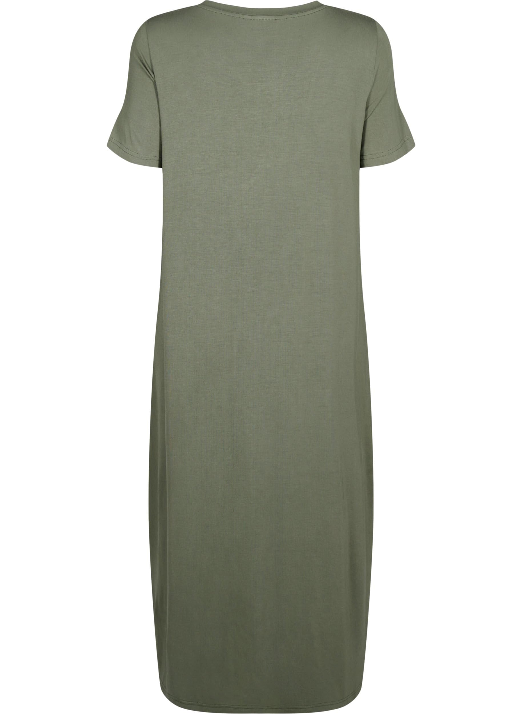 Zizzi Dresses Kleid Viskose kurze Ärmel 7/8 Länge