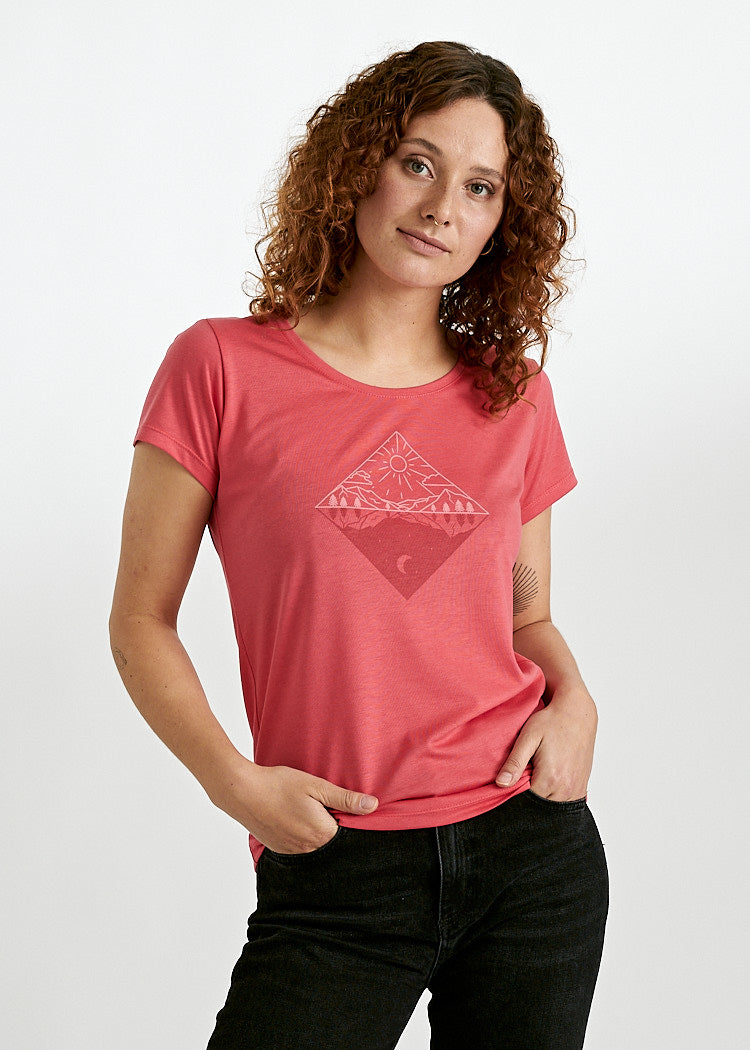 Wijld Sarah SquareLandscape T-Shirt Damen Print Holz