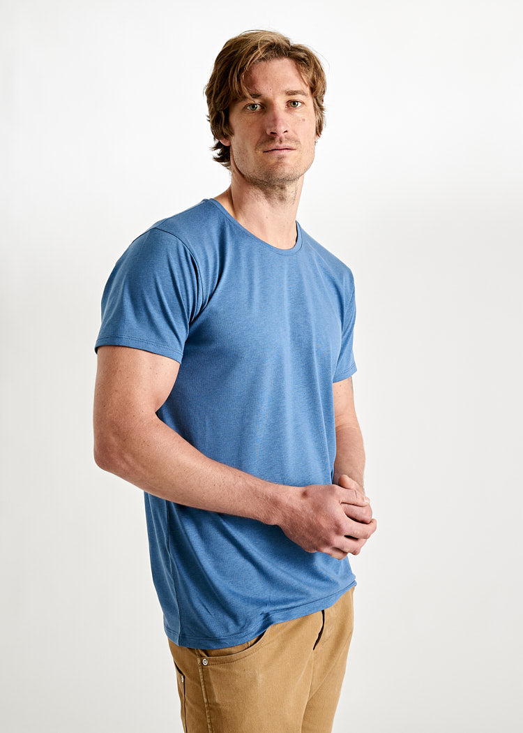 Wijld Alex Woodshirt Herren Bijou Blue Lyocell