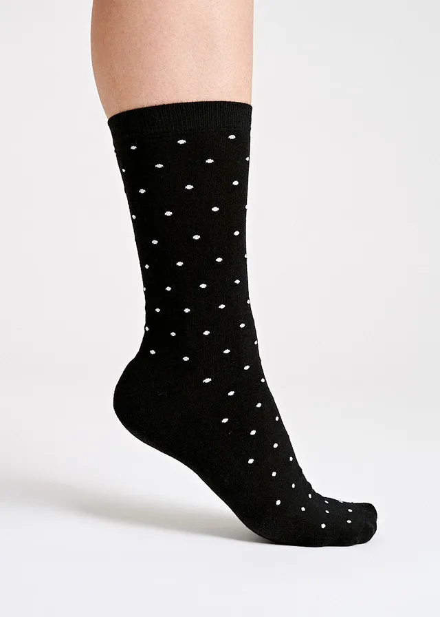Wijld Woodsocks Punkte Socken Schwarz Lyocell Gr. 43-46