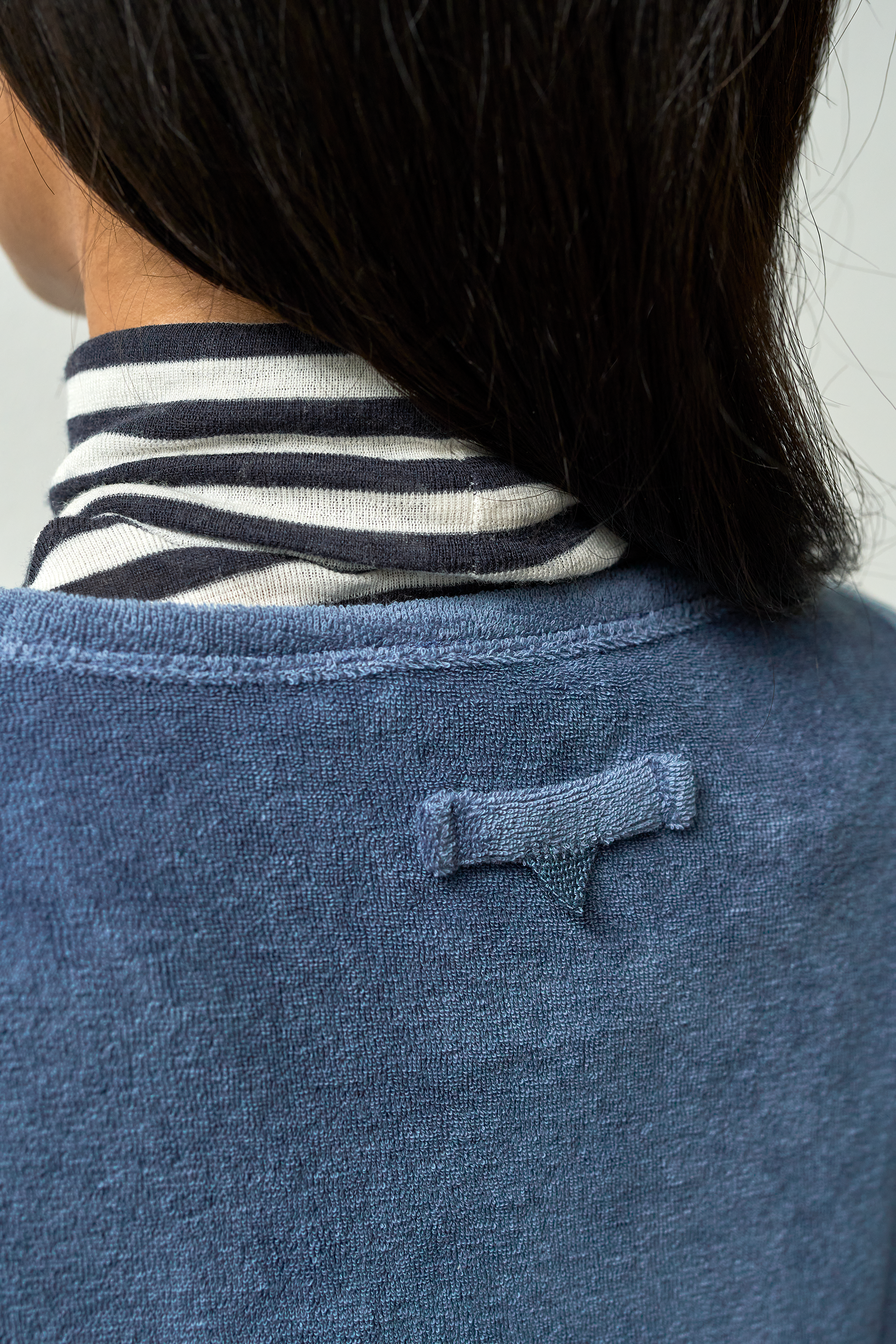 Christiane Strobel JULIA Frottee T-Shirt Blau Bio-Baumwolle