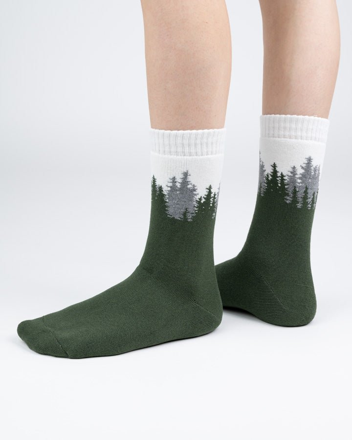 NIKIN TreeSocks Cosy Double Forest Green Socken dick