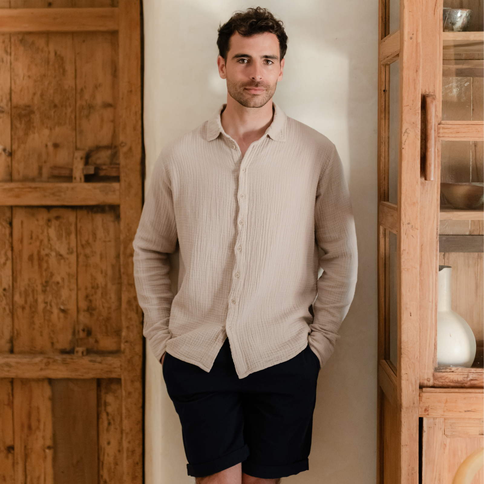 Nordlicht Lias Musselin Hemd Herren Bio-Baumwolle