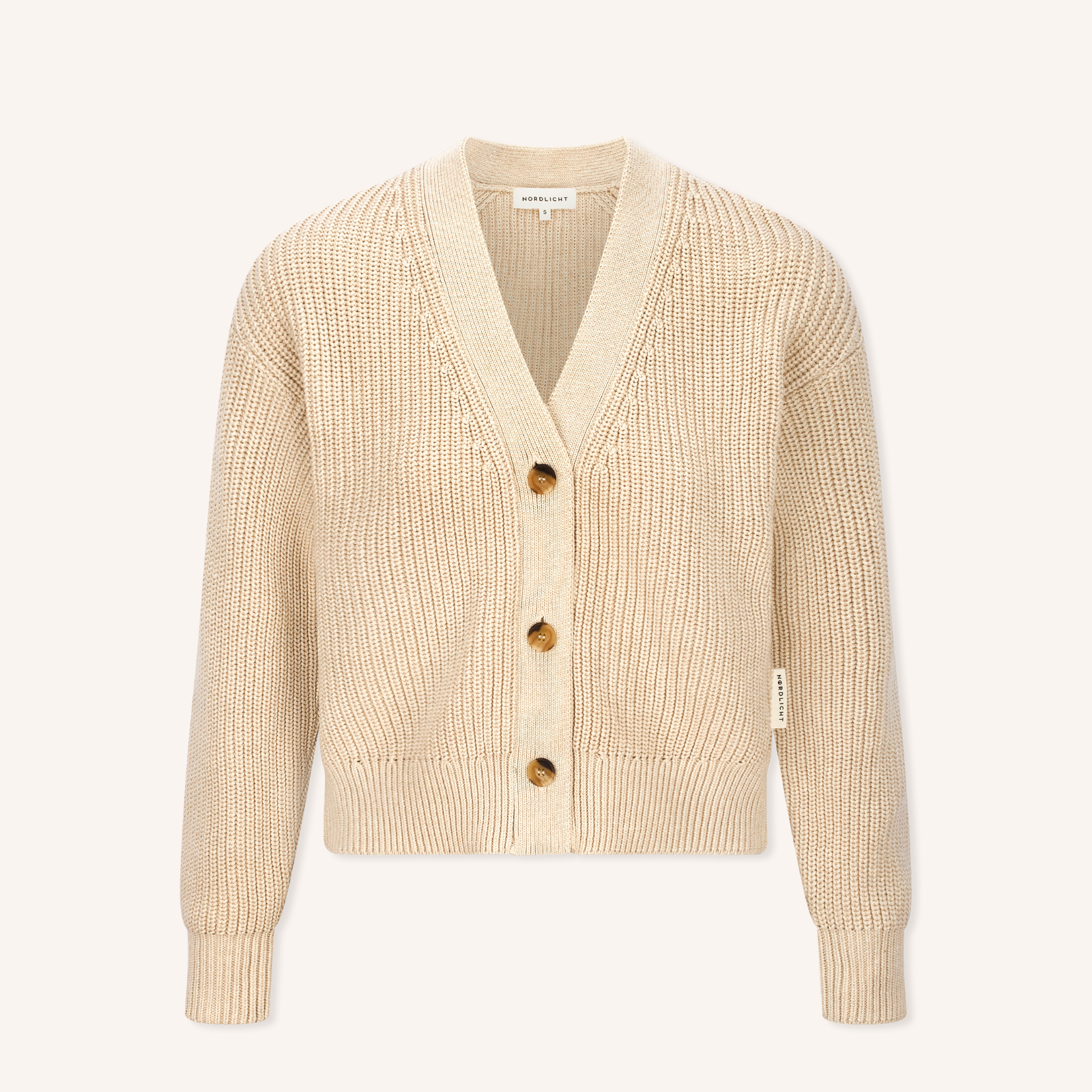 NORDLICHT Marla Strickjacke Natur Grobstrick Cardigan